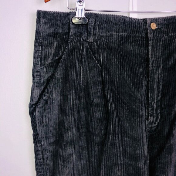 Vintage 90s Dockers Womens 24W Gray Corduroy Pants New Wide Wale - Picture 2 of 10